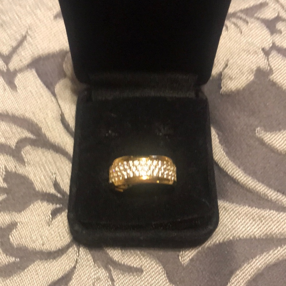 Eternity band ring, gold plated